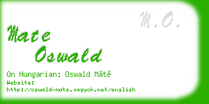 mate oswald business card